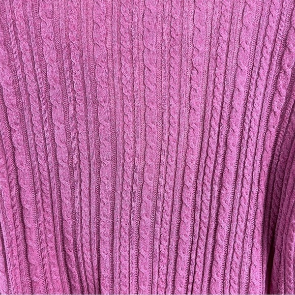 Sonoma Medium Vintage Grandma Cardigan Cotton Ribbed Cable Knit Pink Grannycore - Picture 3 of 8